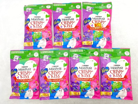 【訳あり】7個セット！モンプチ クリスピーキッス バラエティパック 144g 成猫 ◆賞味期限 2026年4月