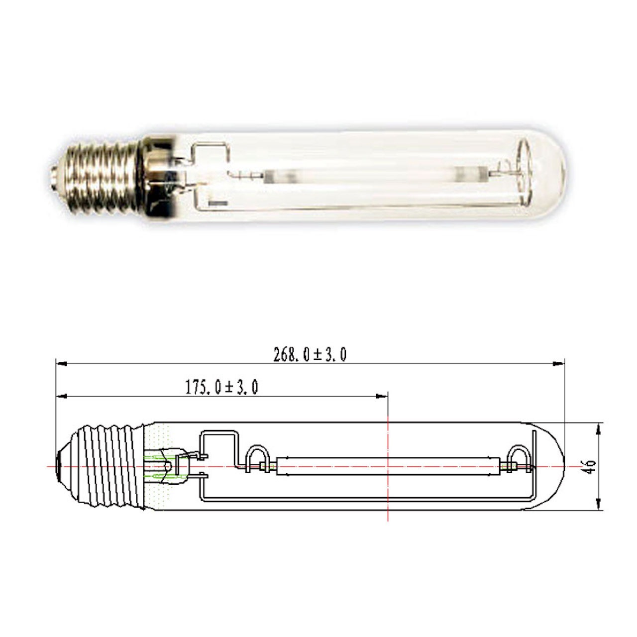 Nanolux HPS 400W 高圧ナトリウムランプ球