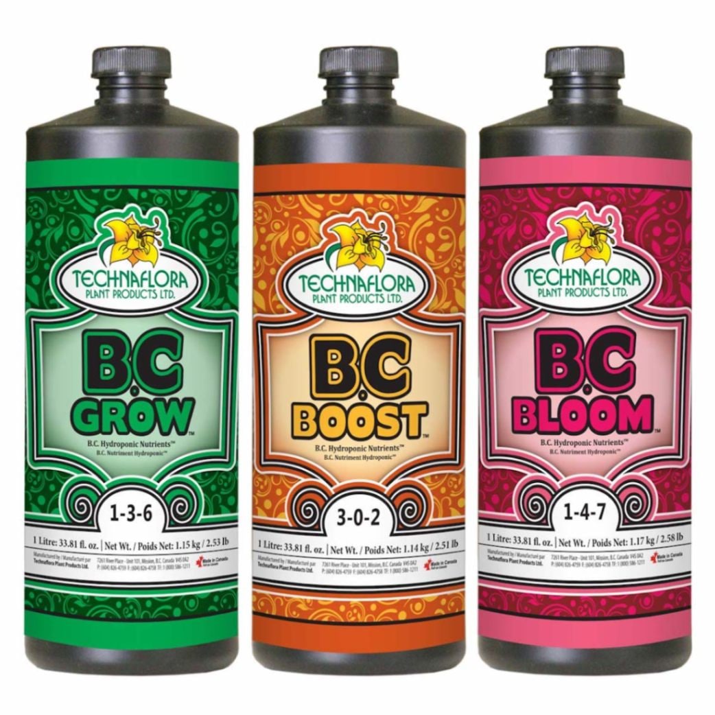 Technaflora 水耕・土耕栽培3パート液肥 B.C Nutrients セット