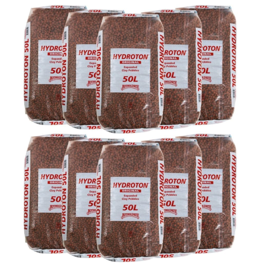 Mother Earth Hydroton ハイドロトン 50L（拡張された粘土の小石） ★ 10 PACK セット