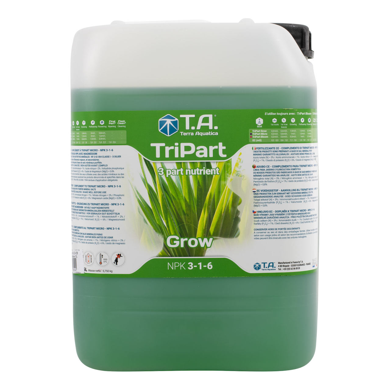 Terra Aquatica トリパート グロウ (TriPart Grow) 構造強化・根張り促進用 液体肥料 500ml ~ 10L