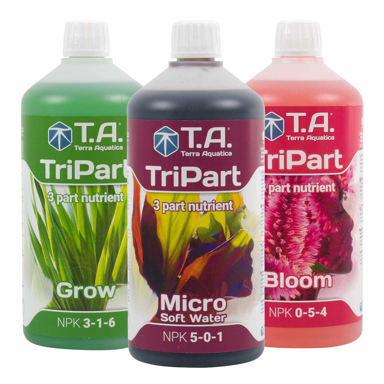 Terra Aquatica トリパート シリーズ (TriPart Series) 生長から開花まで対応 3パート液体肥料セット 1L~10L