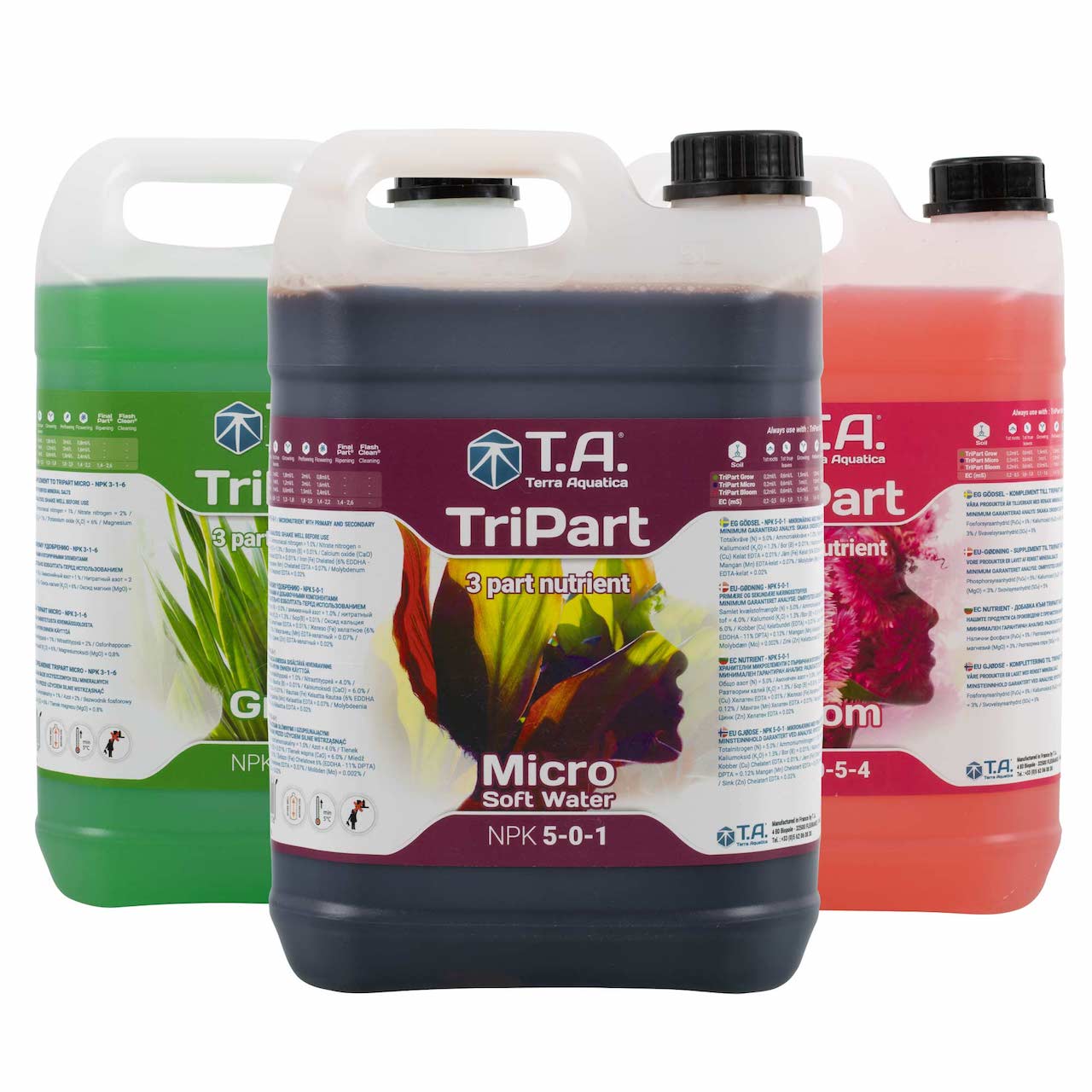 Terra Aquatica トリパート シリーズ (TriPart Series) 生長から開花まで対応 3パート液体肥料セット 1L~10L