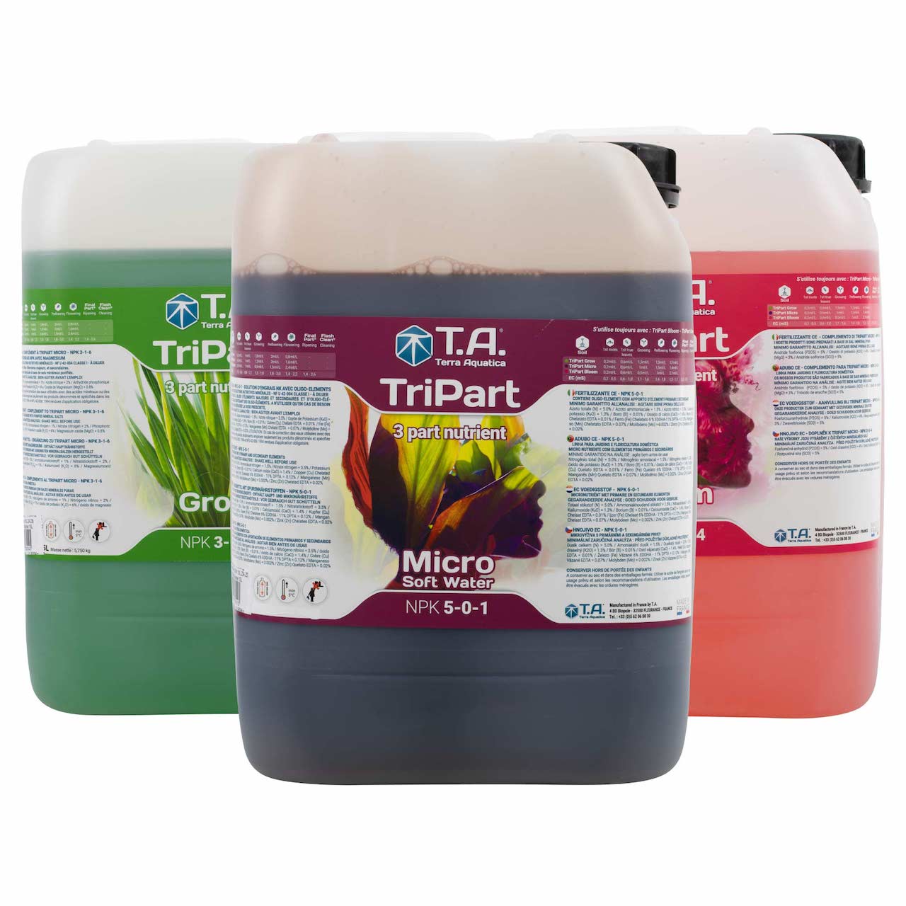 Terra Aquatica トリパート シリーズ (TriPart Series) 生長から開花まで対応 3パート液体肥料セット 1L~10L