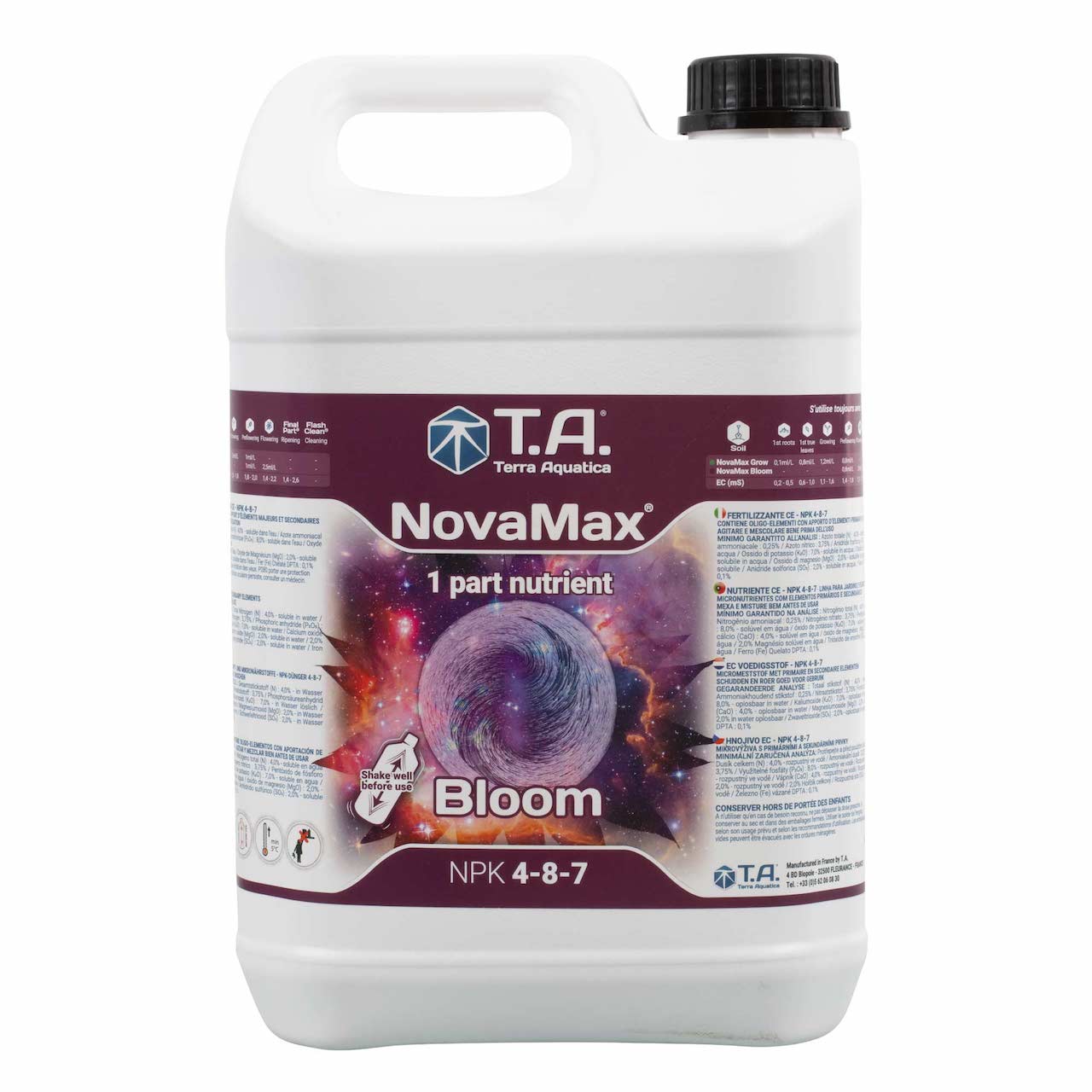 Terra Aquatica ノヴァマックス ブルーム (NovaMax Bloom) 開花期・結実期用 1パート液体肥料 1L ~ 5L