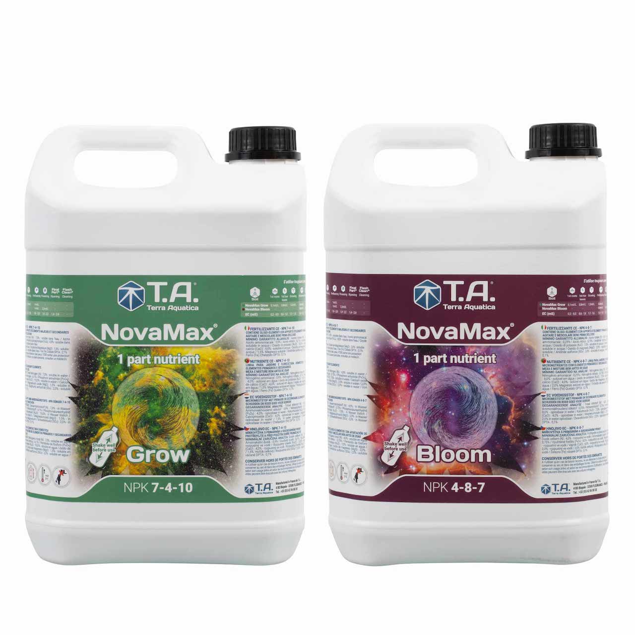 Terra Aquatica ノヴァマックス シリーズ (NovaMax Series) 超高濃縮・有機対応型 1パート液体肥料セット 1L・5L
