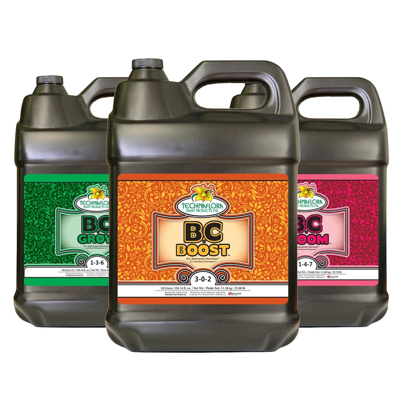 Technaflora 水耕・土耕栽培3パート液肥 B.C Nutrients セット