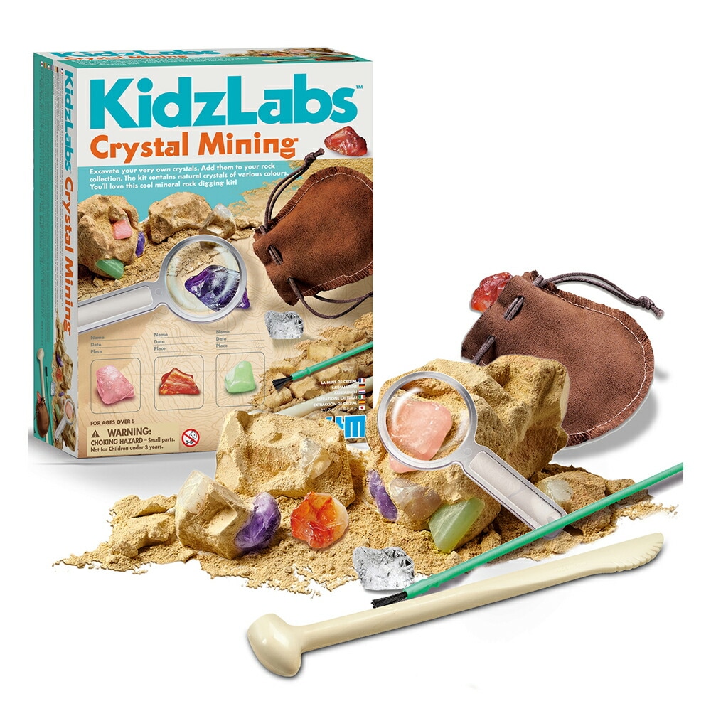 大発見！クリスタル発掘コレクション ｜ [ 4M/フォーエム 工作セット・実験キット ] 図化工作 自由研究 夏休み 冬休み 宿題 小学生 中学生