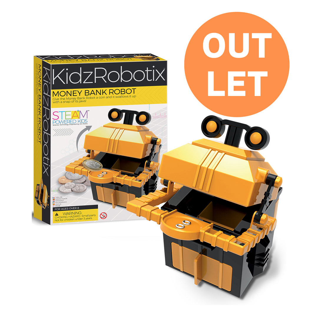 【アウトレット】コインをぱっくん 貯金箱ロボット/ロボット工学 | 4M 実験キット 工作キット