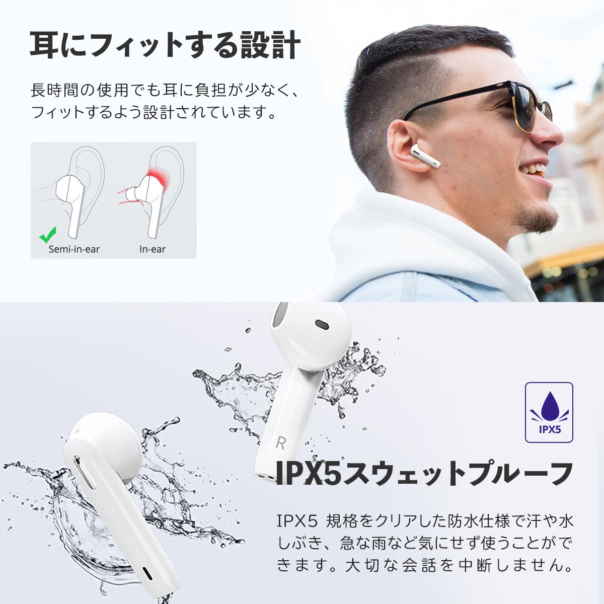 Tronsmart Onyx Ace ワイヤレスイヤホン ホワイト 【1年保証】