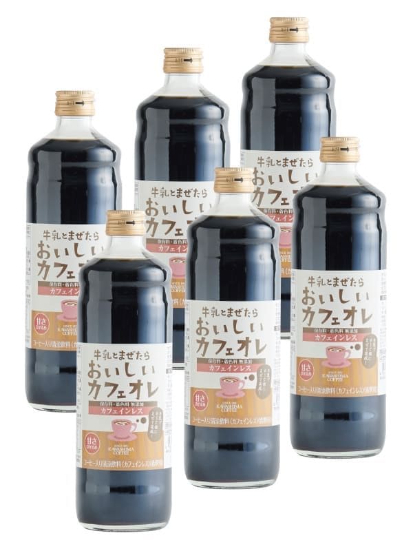 牛乳とまぜたらおいしいカフェオレ(カフェインレス) 600ml×6本