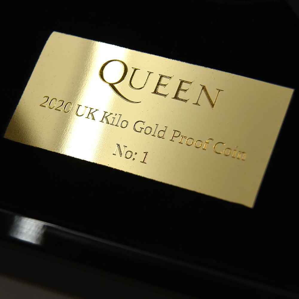 エリザベス2世 ミュージックレジェンド Queen 1000ポンド 1キロ 金貨 No 1 発行数6枚限定 ご予約承り品 イギリス 1キロ アンティークコインのショールーム コインパレス