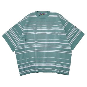 is-ness(ͥ) KNITTED FLASH BORDER T-SHIRT