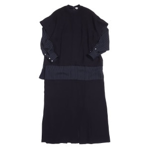 ENFOLD(ե) T-SHIRT-LAYERED DRESS