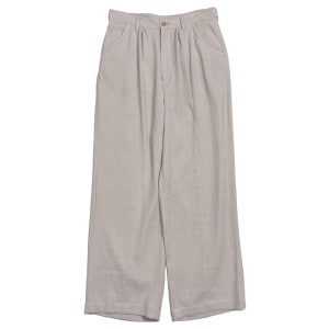 YOKE(衼) LINEN FRONT GATHER WIDE TROUSERS