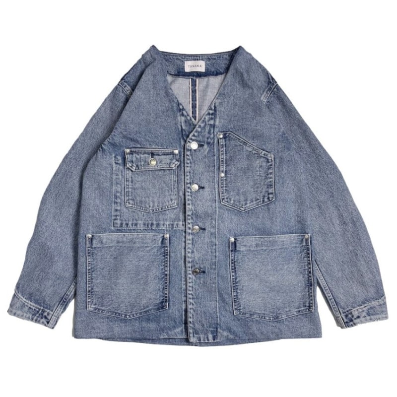 TANAKA(ʥ) No Collar Work Jean Jacket