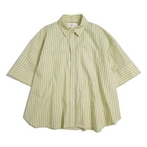 ENFOLD(ե) SOLID NEON STRIPE SHIRT