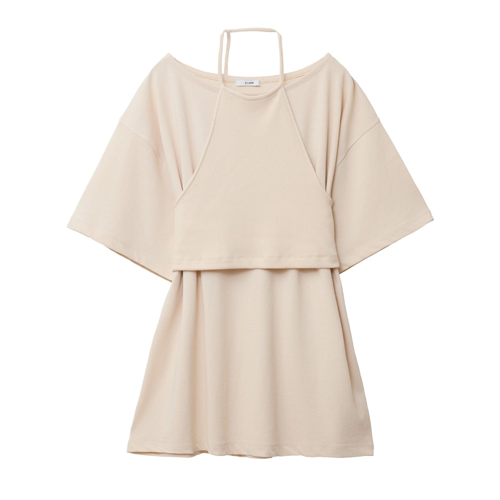 【SALE】CLANE(クラネ) HALTER BUSTIER SET TEE
