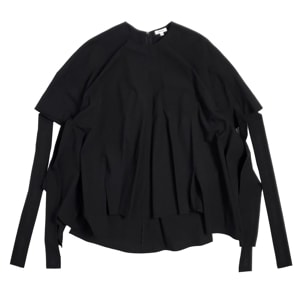 ENFOLD(ե) SLIT RANDOM-HEM PULLOVER
