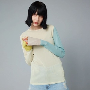 HeRIN.CYE(إɥåȥ) Crew neck mesh inner tops