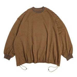 is-ness(ͥ) BALLOON STRIPE LONG SLEEVE T-SHIRT