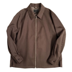 YOKE(衼) WOOL HIGH DENSITY GABARDINE FRONT ZIP SHIRT BLOUSON