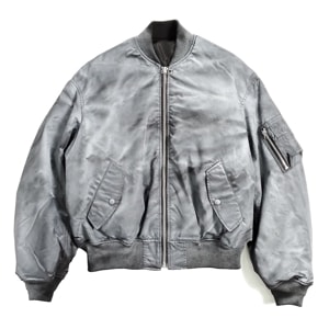 YOKE(衼) NYLON TWILL SPREY PRINTED BOMBER JACKET