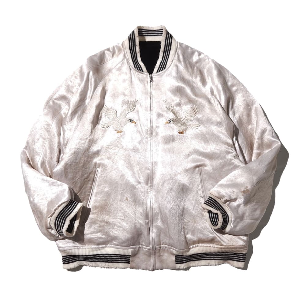 ssstein(シュタイン) VINTAGE SATIN VELVET REVERSIBLE ZIP JACKET