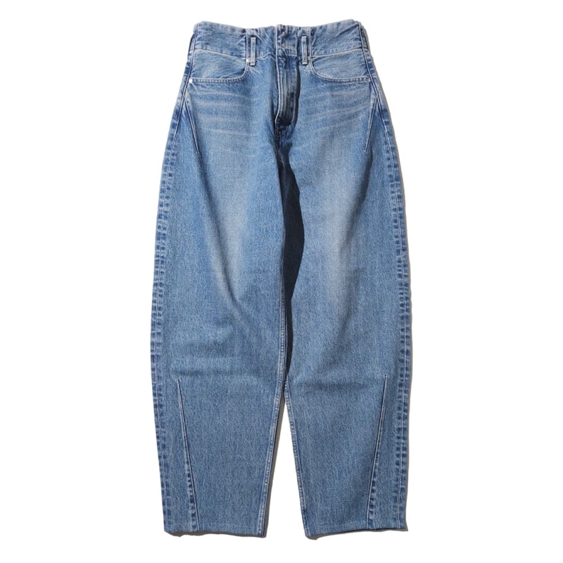 TANAKA(ʥ) TAPERED JEAN TROUSERS - MID BLUE