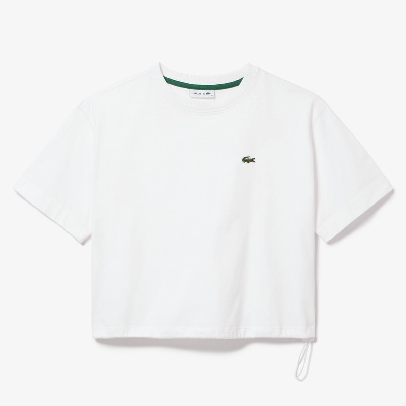 LACOSTE(ラコステ) 裾口ドローストリング入りクロップドTシャツ