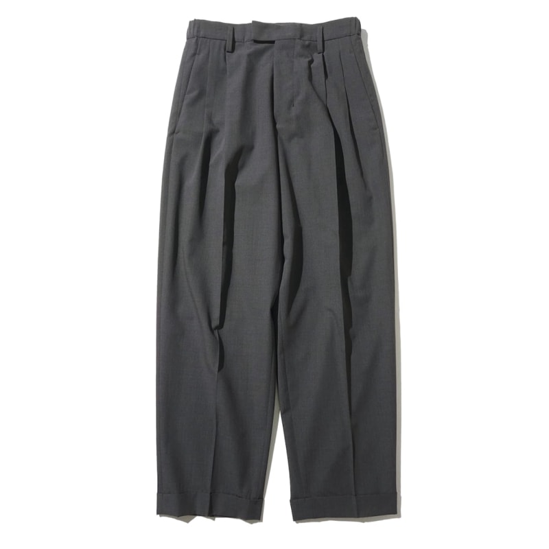 IRENISA(˥) TWO TUCKS TAPERED TROUSERS