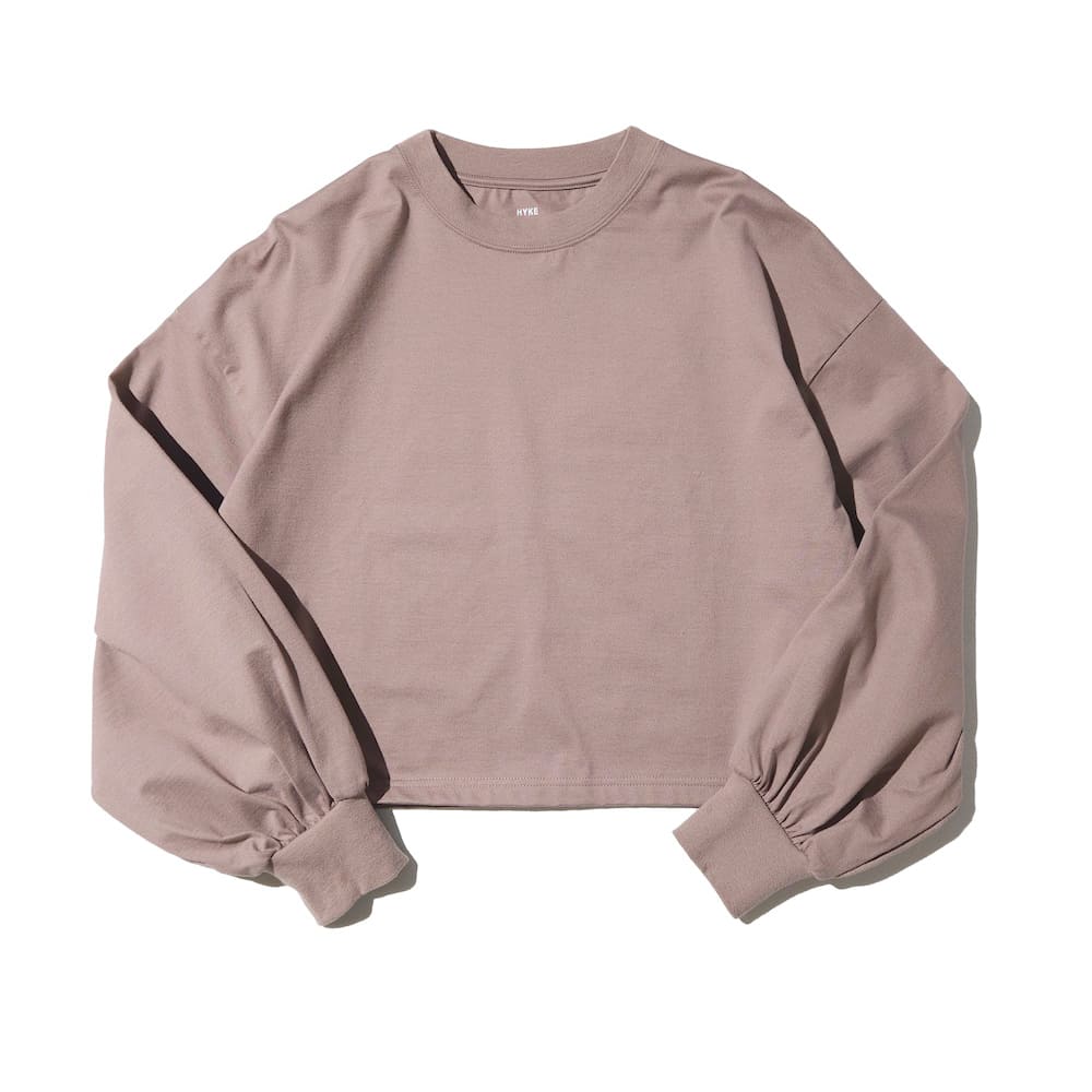 HYKE(ハイク) CROPPED LONG-SLV TEE / BIG FIT