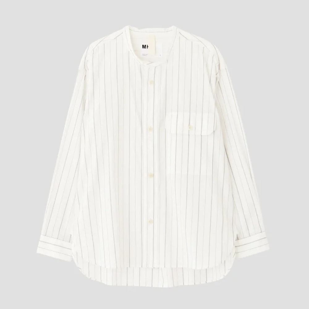 MHL.(エムエイチエル) GRAPHIC COTTON STRIPE SHIRTS