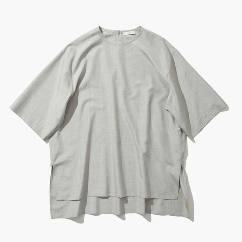 ATON(ȥ) SILK TROPICAL WASHED T-SHIRT