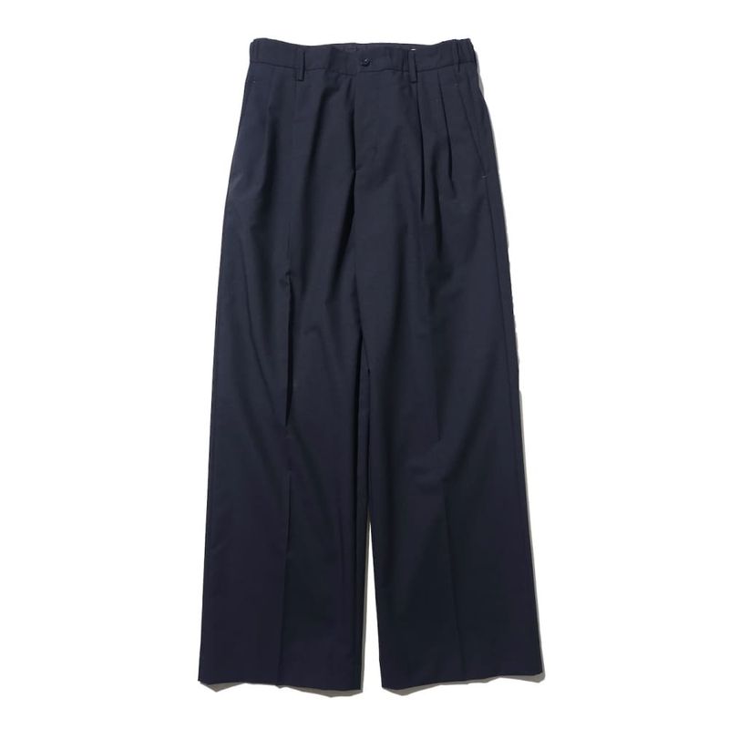 IRENISA(˥) TWO TUCKS WIDE TROUSERS