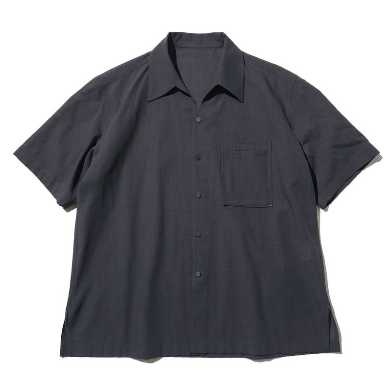 IRENISA(˥) OPEN COLLAR SHORT-SLEEVED SHIRT