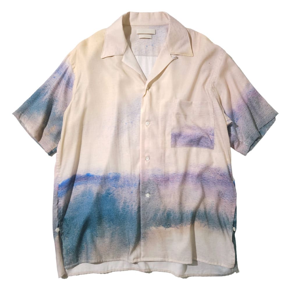 YOKE(ヨーク) LANDSCAPE PRINTED OPEN COLLAR SHIRT