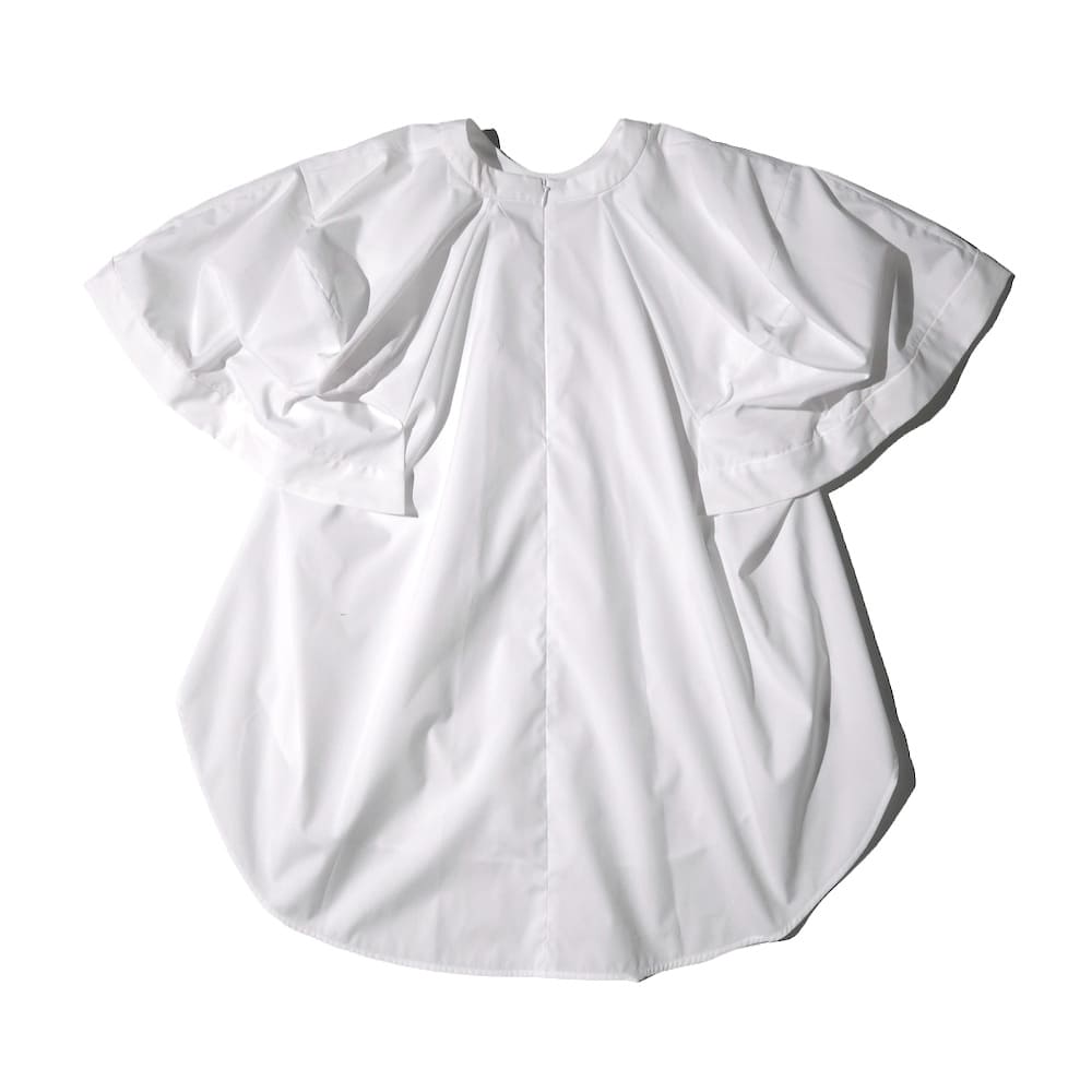 ENFOLD アイボリー 圧縮ウール DROP VEST ホワイト Zip Vest