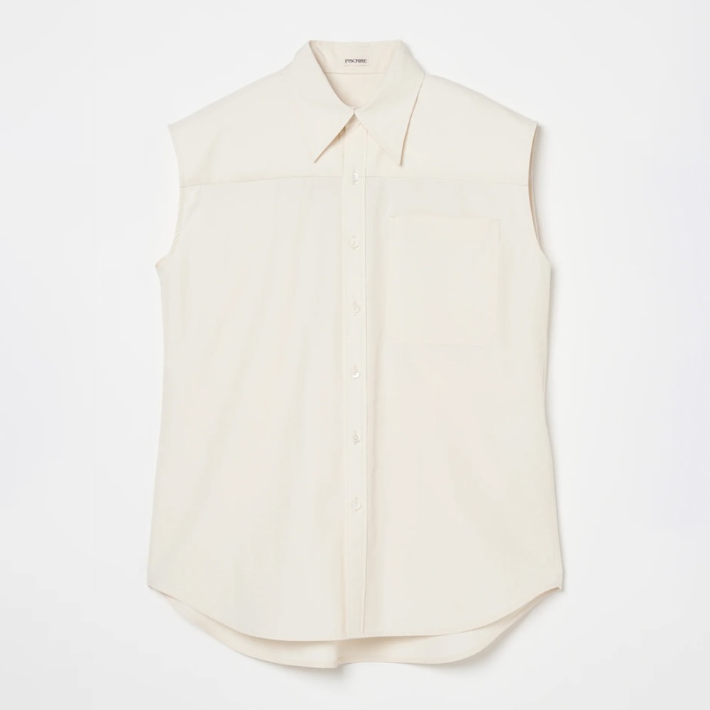 【SALE】INSCRIRE(アンスクリア) Cotton N/S Shirt