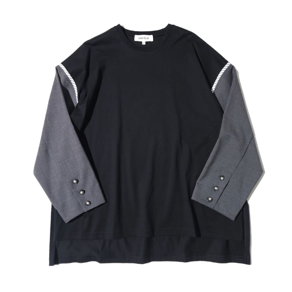 エンフォルド PEストレッチ BOXフーデットCOAT 38サイズ ブラック PEストレッチ BOXフーデットCOAT]（激安 エンフォルド PE