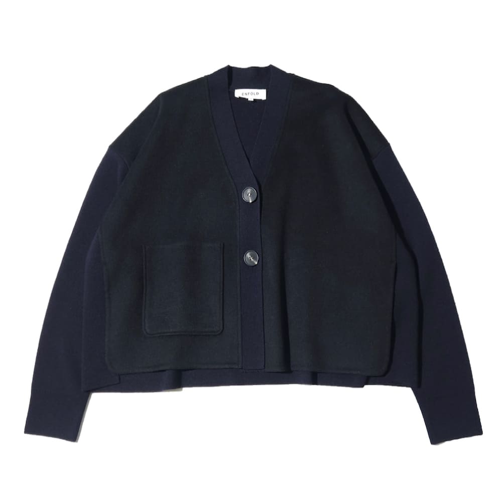 enfold エンフォルド☆ウェーブカーディガン ENFOLD 美品 エンフォルド 24SS WAVE DRAPE CARDIGAN