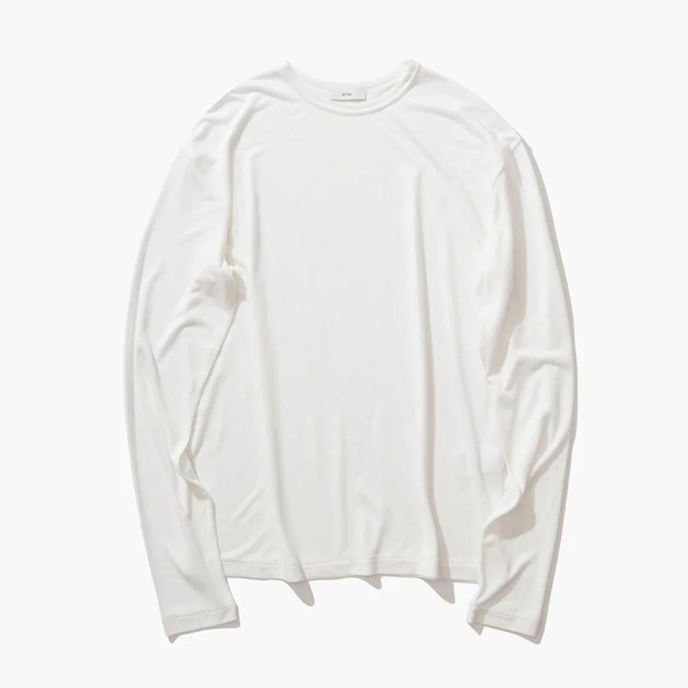 ATON(エイトン) MODAL SILK JERSEY CREWNECK PULLOVER