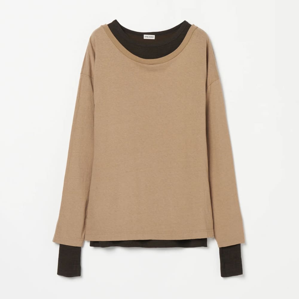 INSCRIRE(アンスクリア) Plating Rib Layered Tee