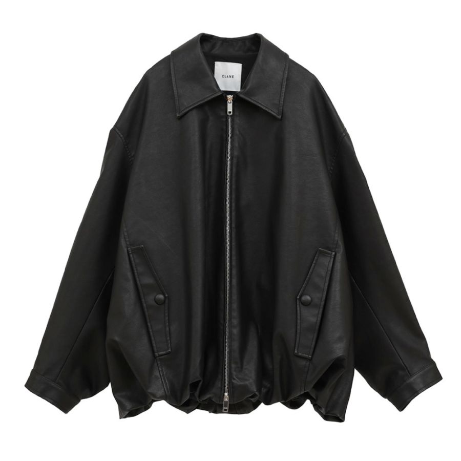 CLANE(クラネ) FAKE LEATHER BALLOON JACKET