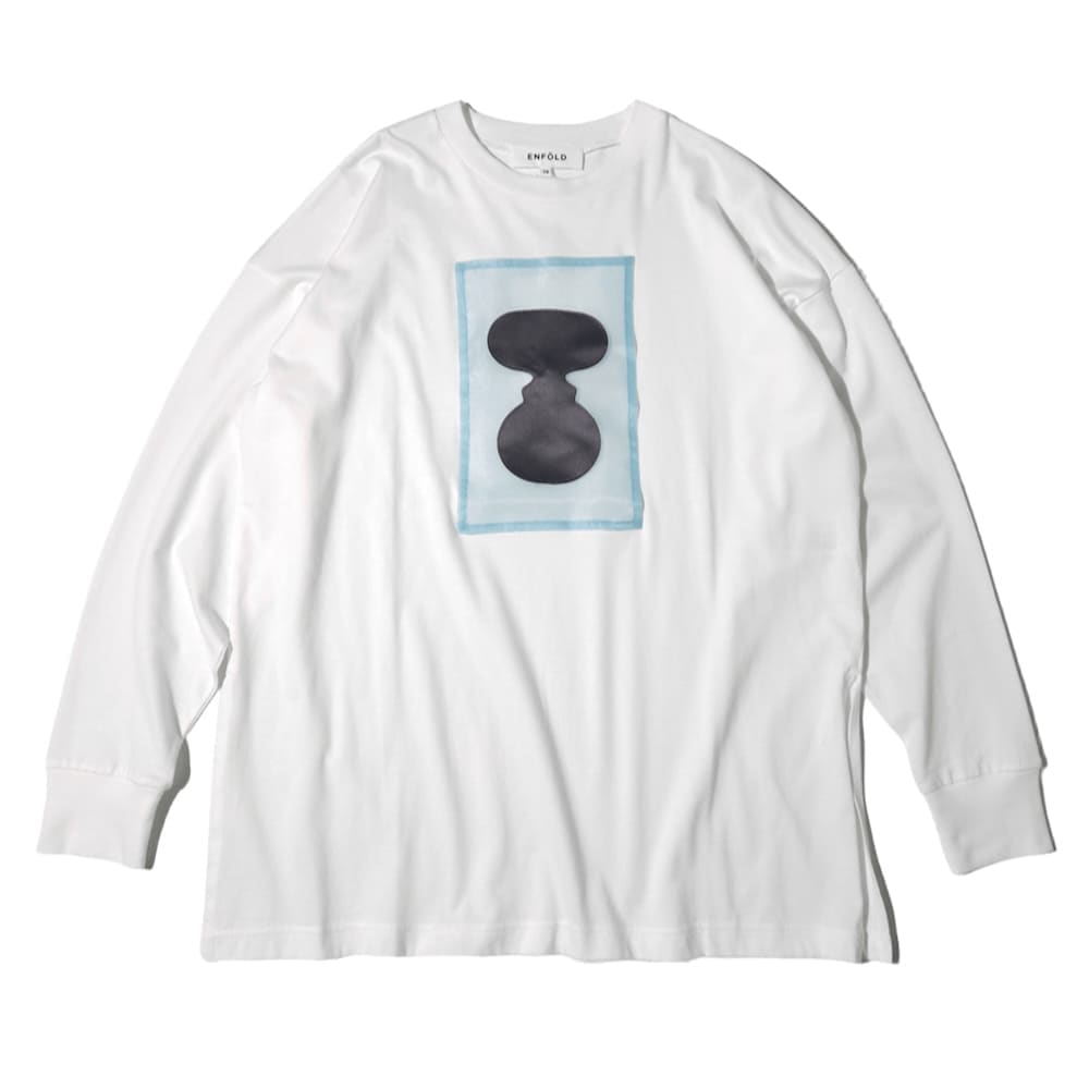 ENFOLD(エンフォルド) FABRIC ART LONG-SLEEVE T-SHIRT