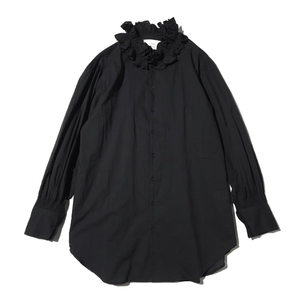 crinkle crinkle crinkle(クリンクルクリンクルクリンクル) cotton frill coller shirts