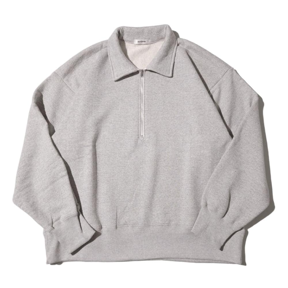 INTERIM(インテリム) HYPER BIG HALF ZIP COLLAR LOOP WHEEL SWEAT SHIRT
