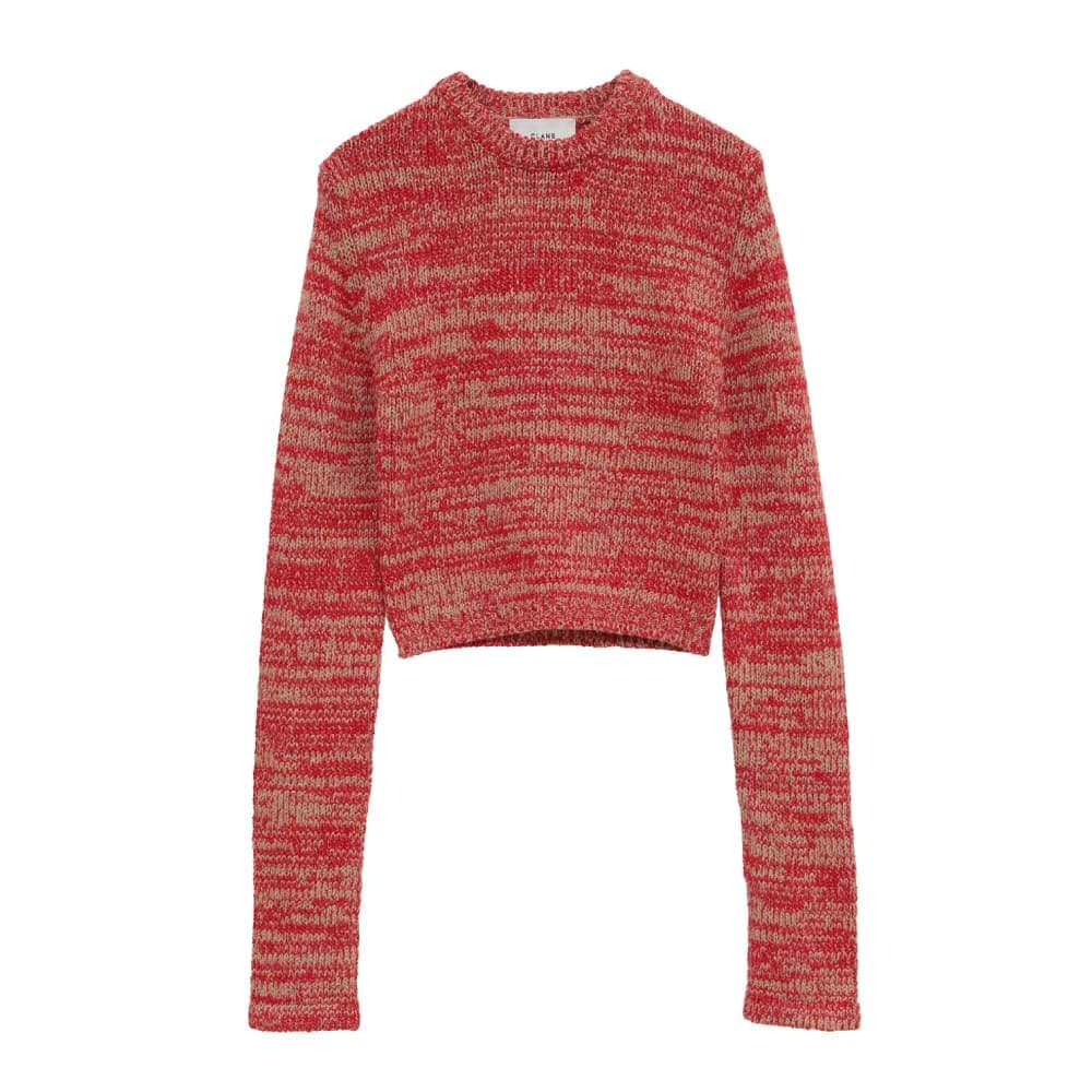 CLANE(クラネ) COTTON SHORT KNIT TOPS