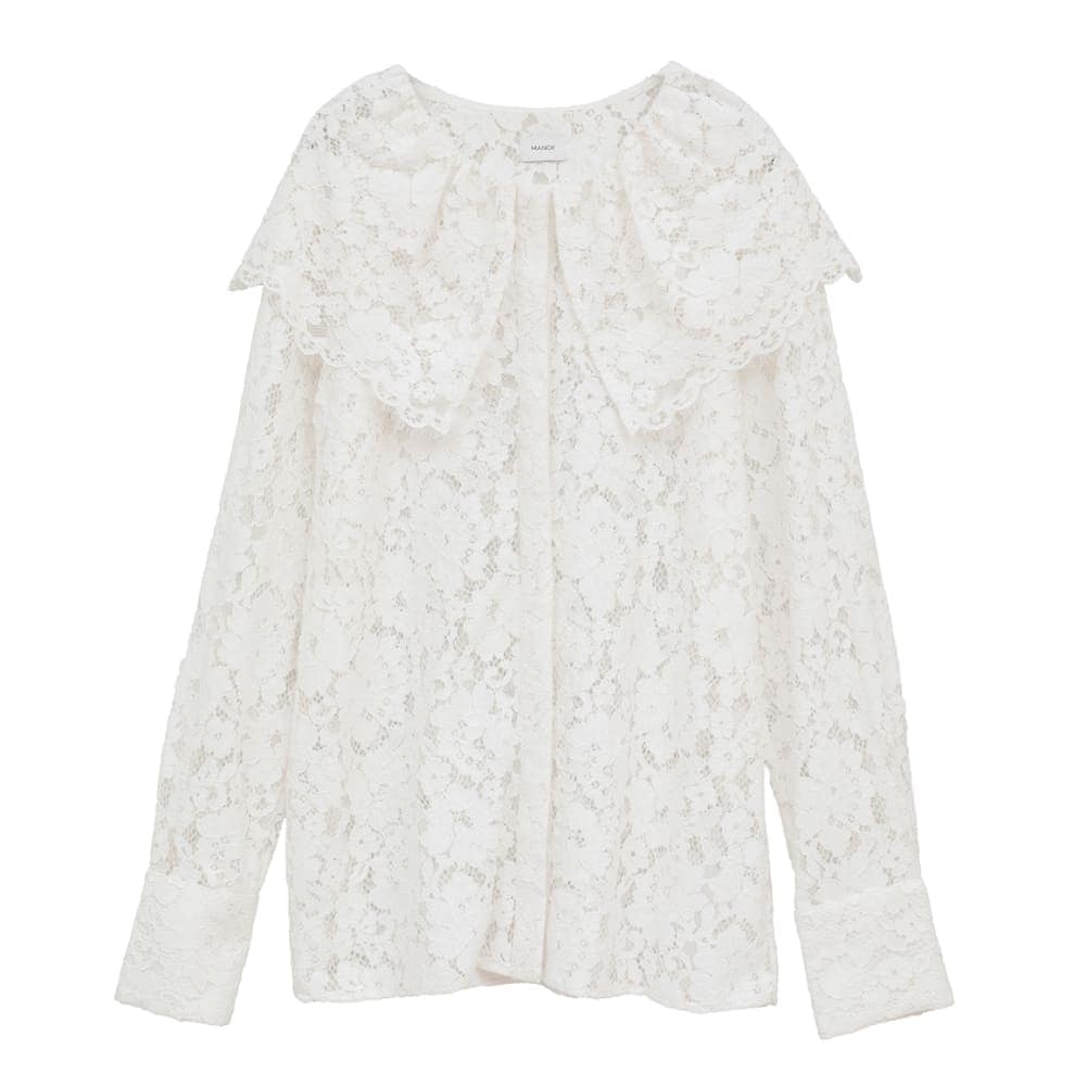 MANOF(マノフ) LACE COLLAR SHIRT