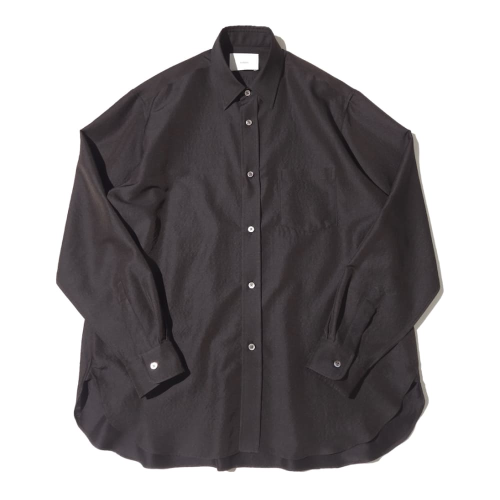 ssstein(シュタイン) WOOL SILK OVERSIZED PLACKET SHIRT